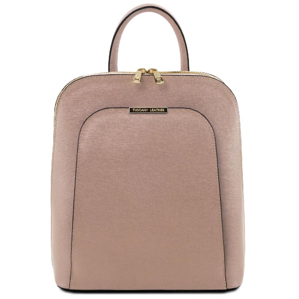 Tuscany Leather Zaino da Donna in Pelle Saffiano Nuovo