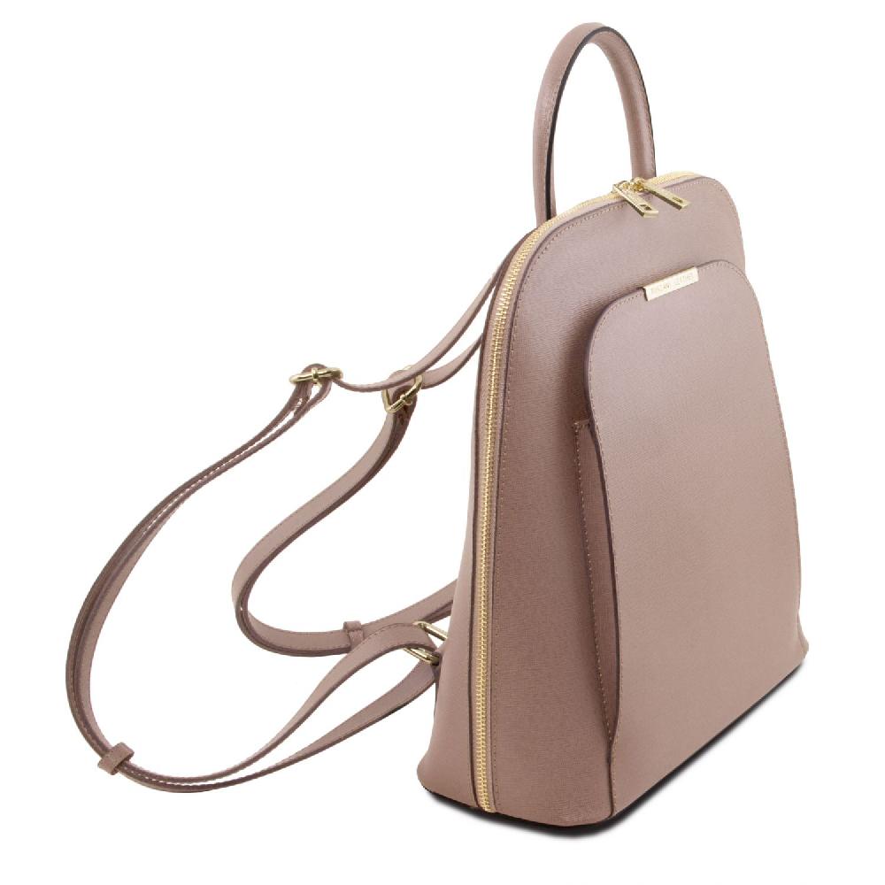 Tuscany Leather Zaino da Donna in Pelle Saffiano Nuovo