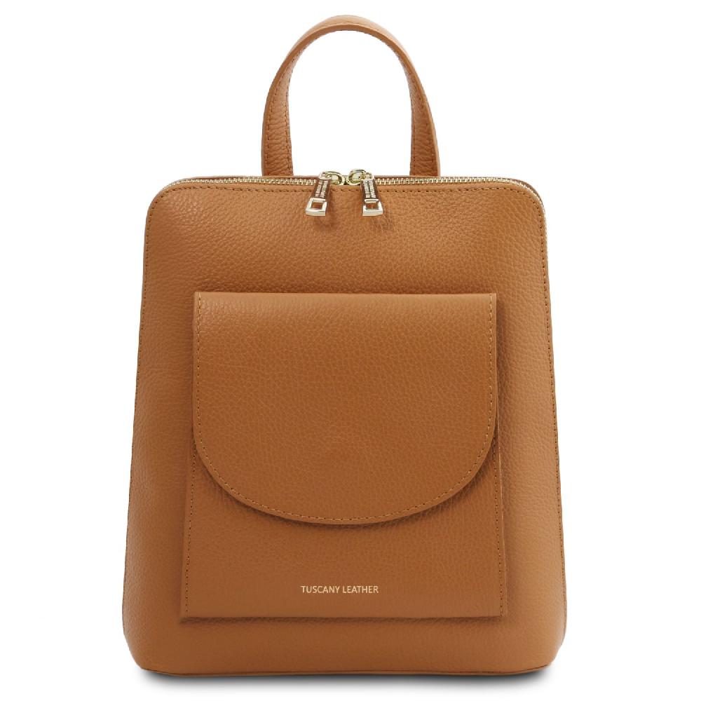 Tuscany Leather Zaino Piccolo da Donna in Pelle Consegna Veloce