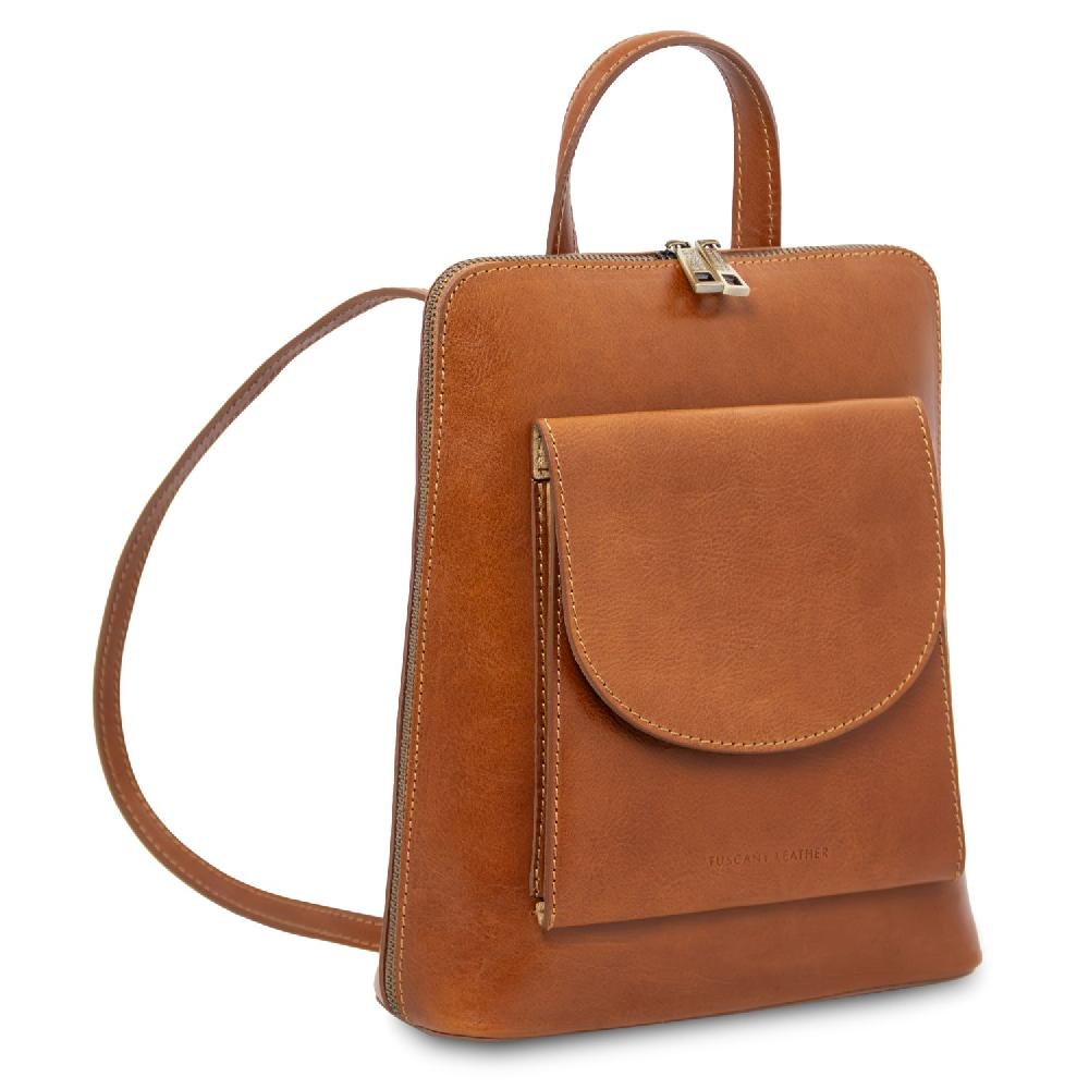 Tuscany Leather Zaino Piccolo da Donna in Pelle Presa