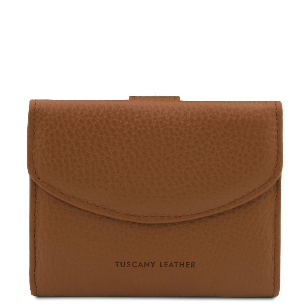 Tuscany Leather Esclusivo Portafoglio da Donna 3 Ante con Portaspiccioli in Pelle Shopping Online