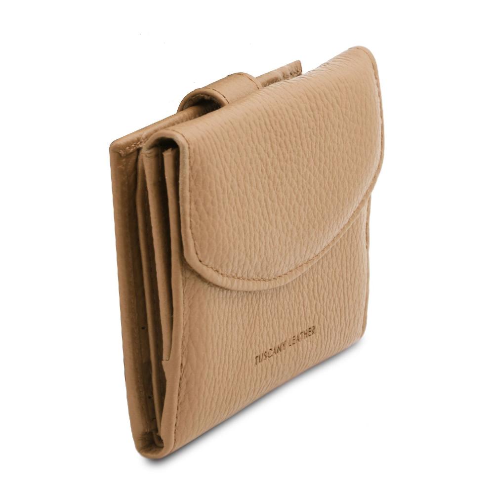 Tuscany Leather Esclusivo Portafoglio da Donna 3 Ante con Portaspiccioli in Pelle Affare Del Giorno