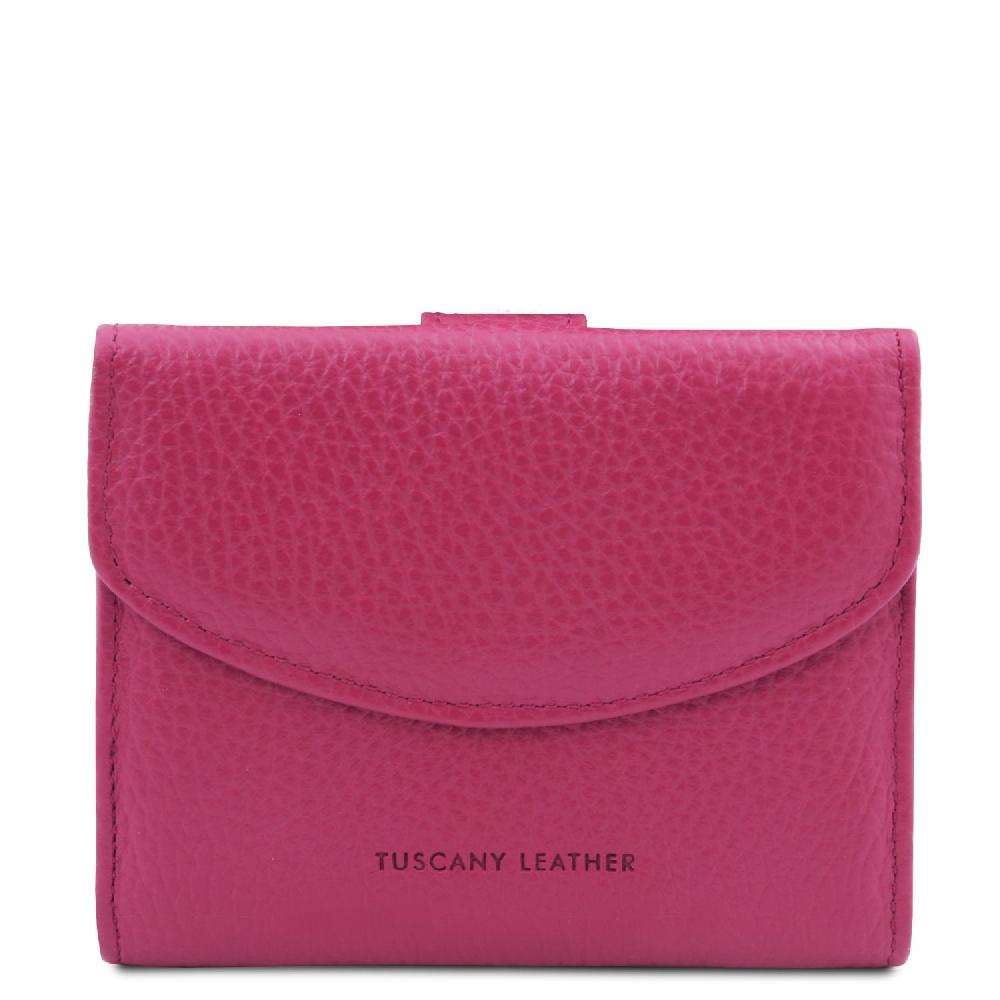 Tuscany Leather Esclusivo Portafoglio da Donna 3 Ante con Portaspiccioli in Pelle Sottocosto
