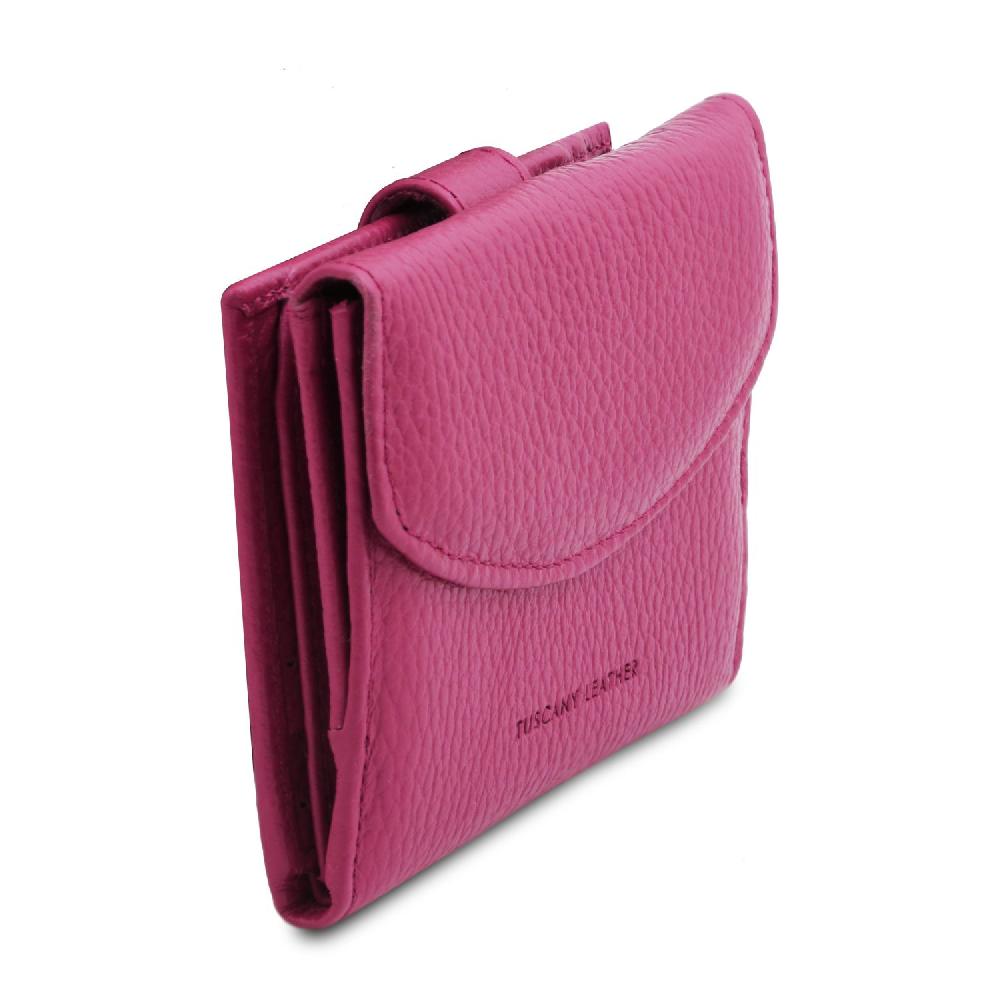 Tuscany Leather Esclusivo Portafoglio da Donna 3 Ante con Portaspiccioli in Pelle Sottocosto