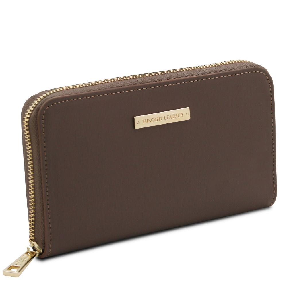 Tuscany Leather Esclusivo Portafogli in Pelle zip Around Presa