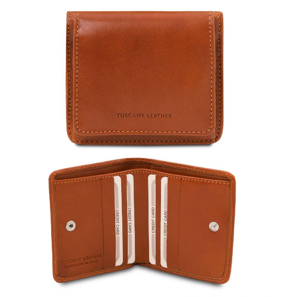 Tuscany Leather Esclusivo Portafogli in Pelle con Portamonete Vendita Calda