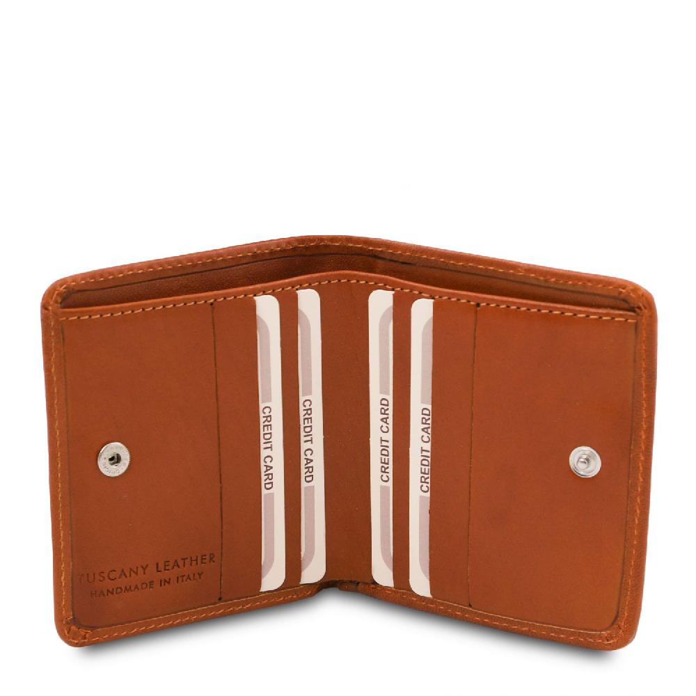 Tuscany Leather Esclusivo Portafogli in Pelle con Portamonete Vendita Calda