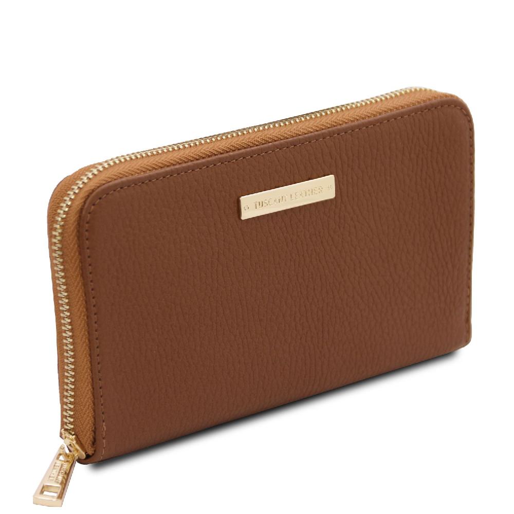 Tuscany Leather Esclusivo Portafogli in Pelle zip Around In Linea