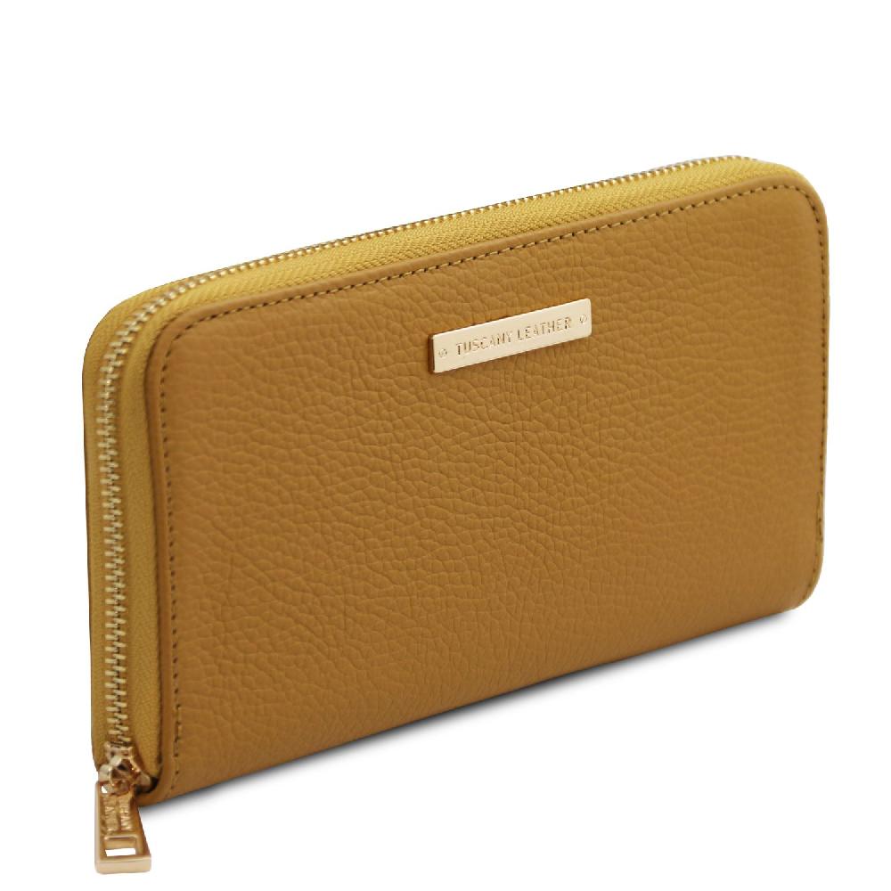 Tuscany Leather Esclusivo Portafogli in Pelle zip Around Spedizione Gratuita