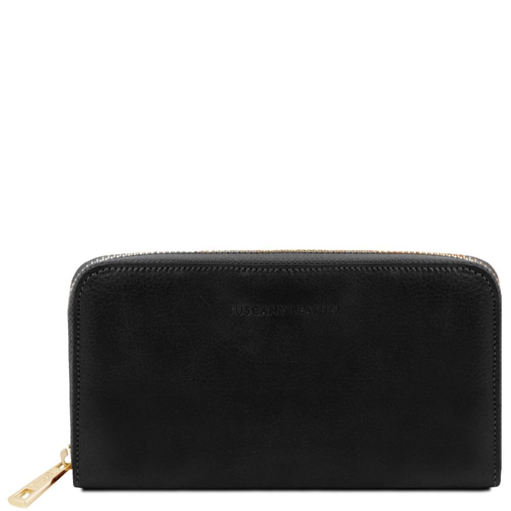Tuscany Leather Esclusivo Portafogli in Pelle zip Around Qualità Garantita