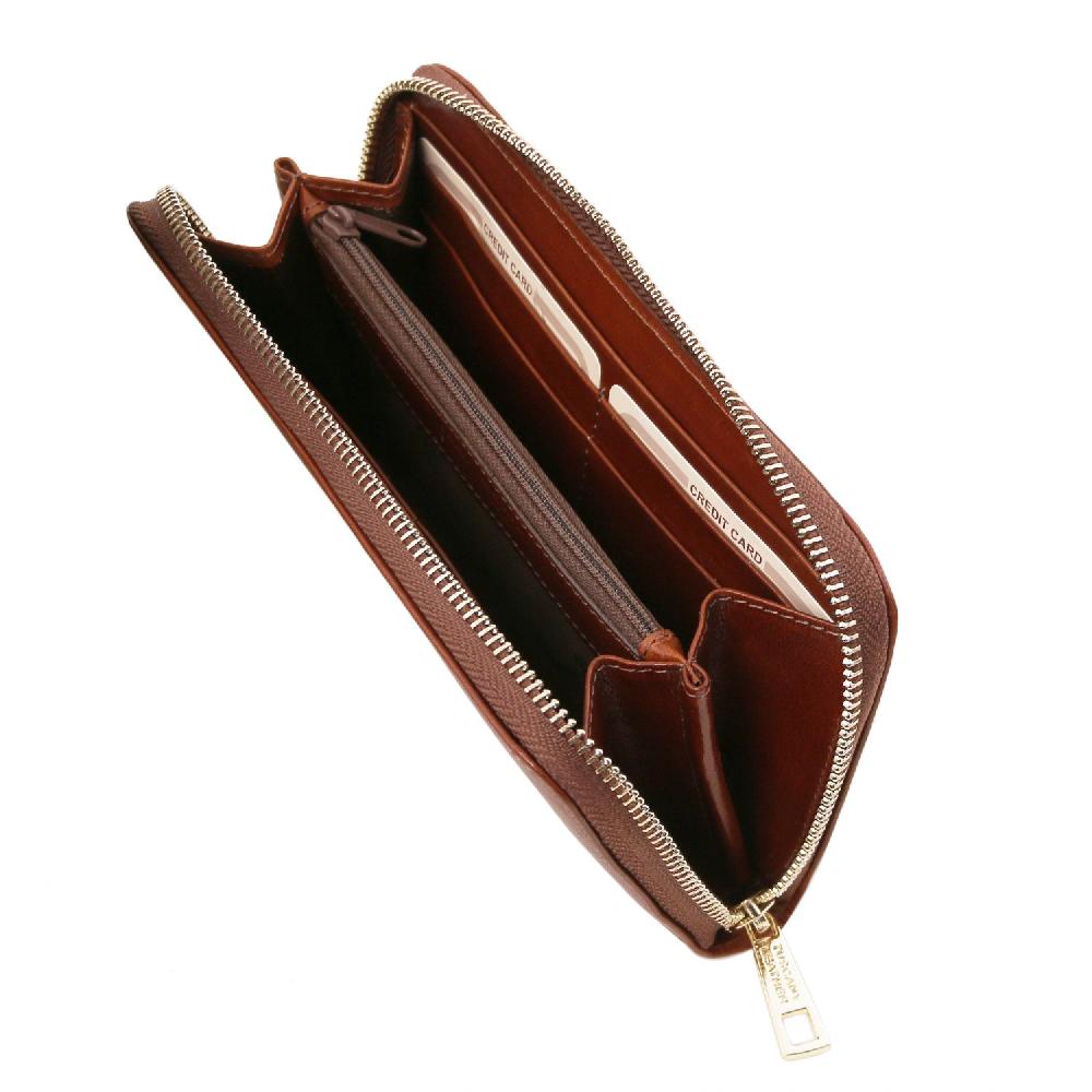 Tuscany Leather Esclusivo Portafogli in Pelle zip Around Negozi Online