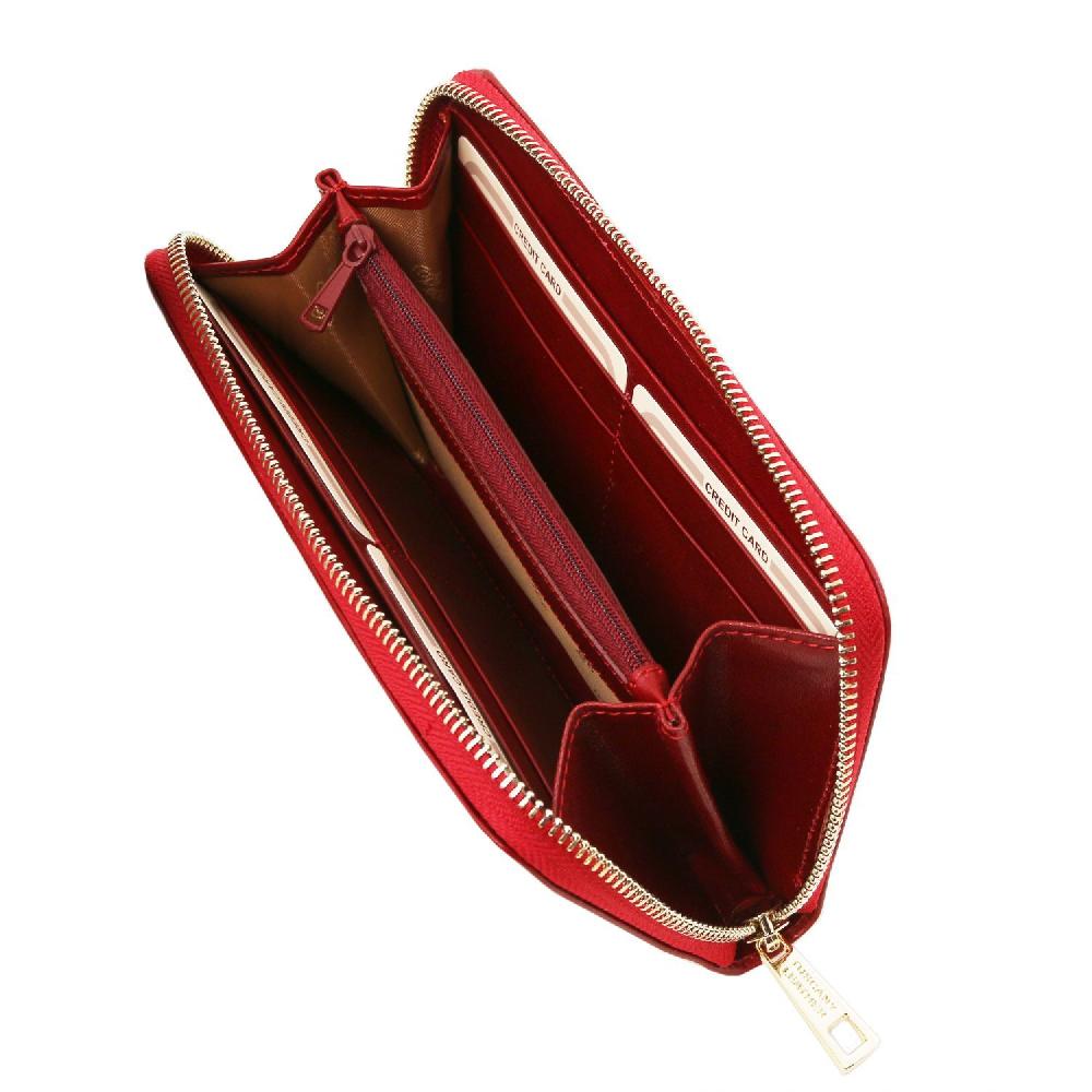Tuscany Leather Esclusivo Portafogli in Pelle zip Around Consegna Veloce