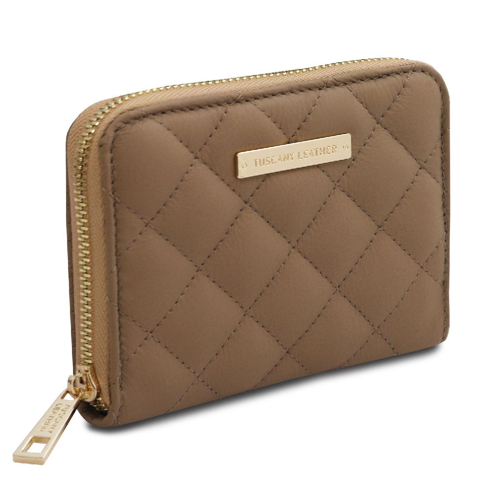 Tuscany Leather Esclusivo Portafogli in Pelle Morbida zip Around Shopping Online