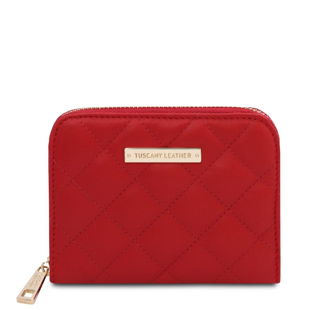 Tuscany Leather Esclusivo Portafogli in Pelle Morbida zip Around Prezzo Ridotto