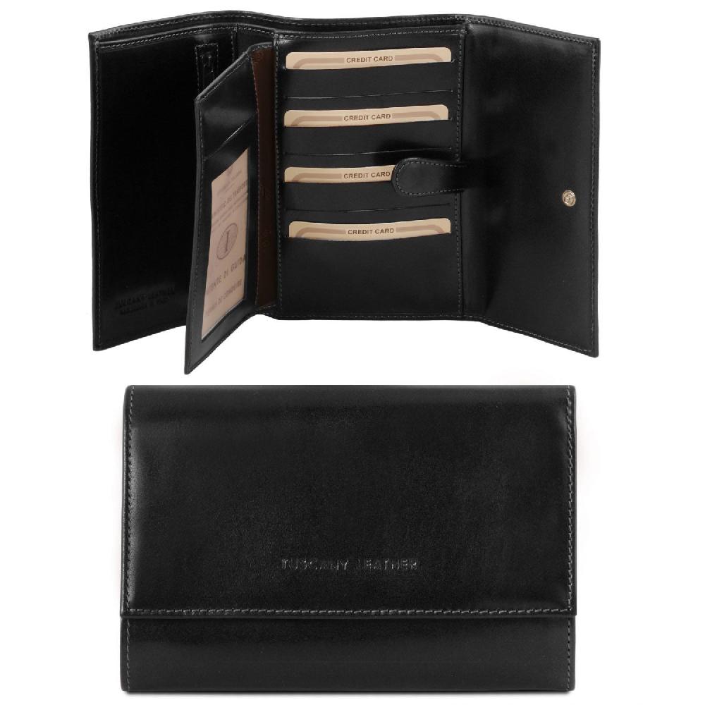 Tuscany Leather Esclusivo Portafogli da Donna in Pelle 4 Ante Sconto