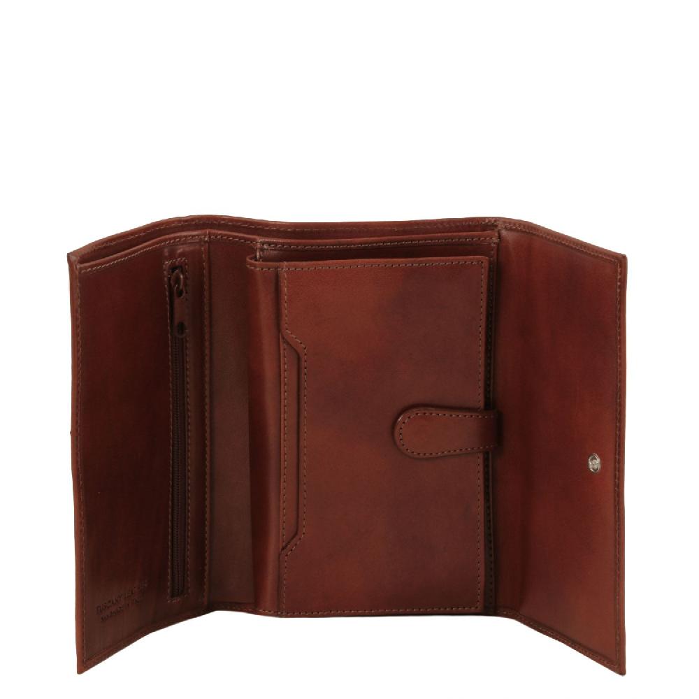 Tuscany Leather Esclusivo Portafogli da Donna in Pelle 4 Ante Offerta