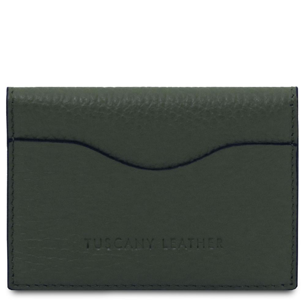 Tuscany Leather Porta Biglietti da Visita / Carte di Credito in Pelle Nuovo