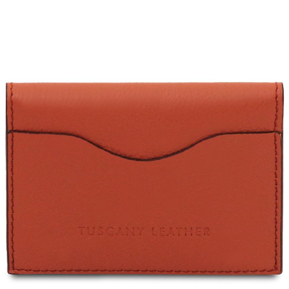 Tuscany Leather Porta Biglietti da Visita / Carte di Credito in Pelle Consegna Veloce