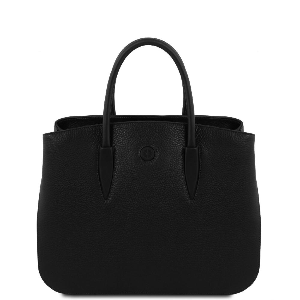 Tuscany Leather Borsa a Mano in Pelle e Portafoglio in Pelle 3 Ante con Portaspiccioli Italia