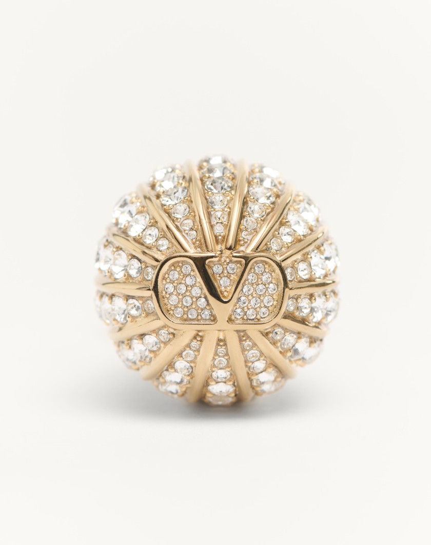 Valentino Handbags Orecchini Poetiques Des Gouttes In Metallo E Cristalli Swarovski® per Donna in Oro/crystal | Valentino IT Sottocosto