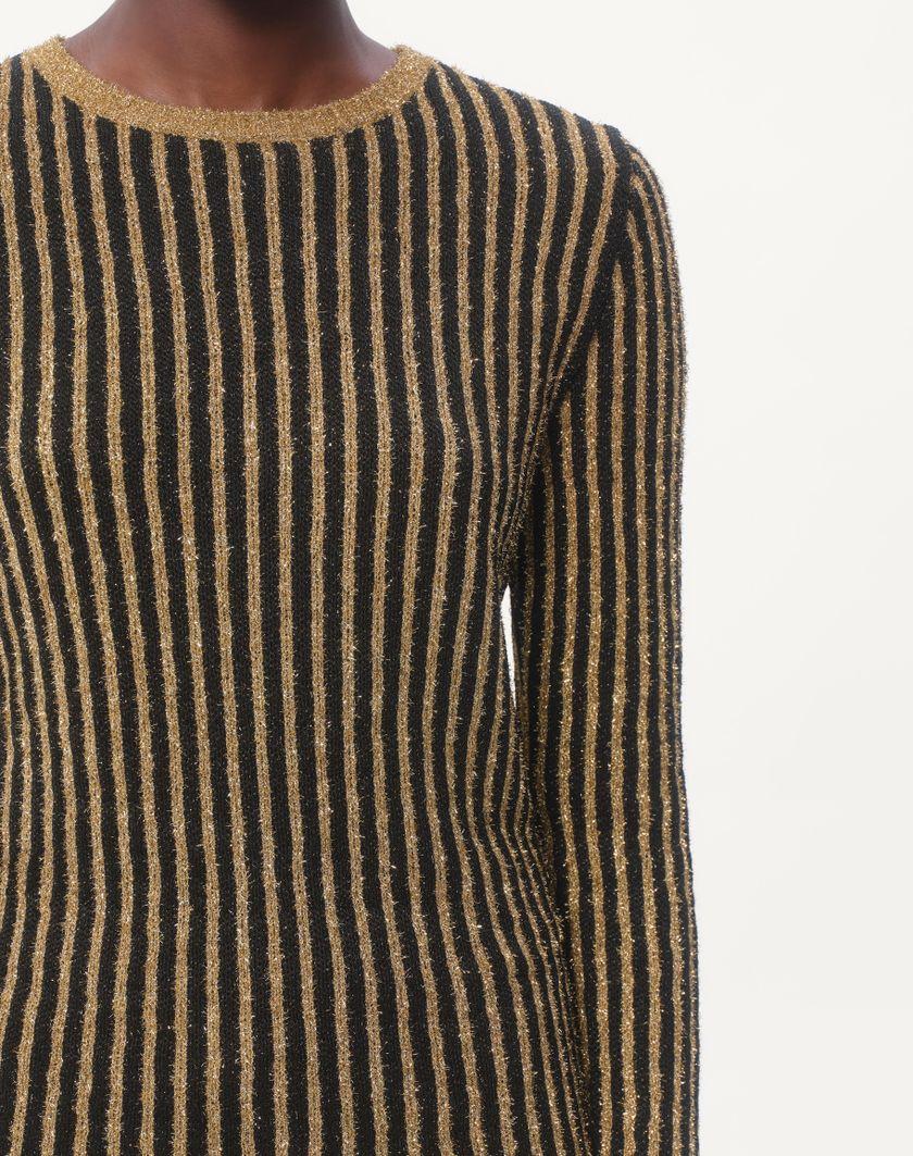 Valentino Handbags Maglia In Lurex per Donna in Nero/oro | Valentino IT Novità