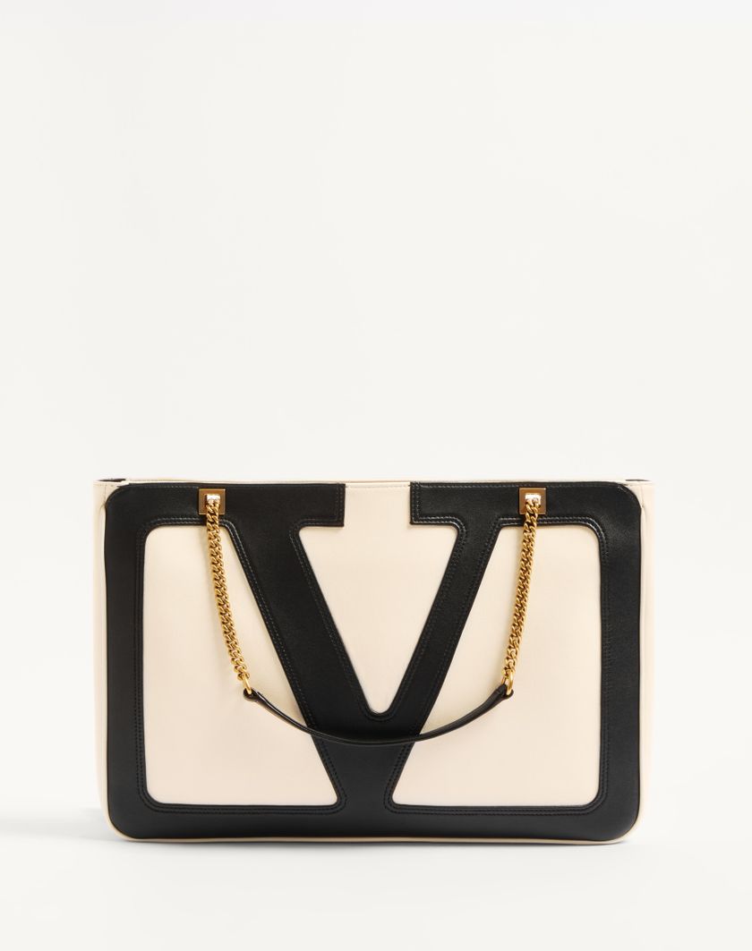 Valentino Handbags Borsa Shopping Media Valentino Garavani Viva Superstar In Nappa per Donna in Nero/marrone | Valentino IT