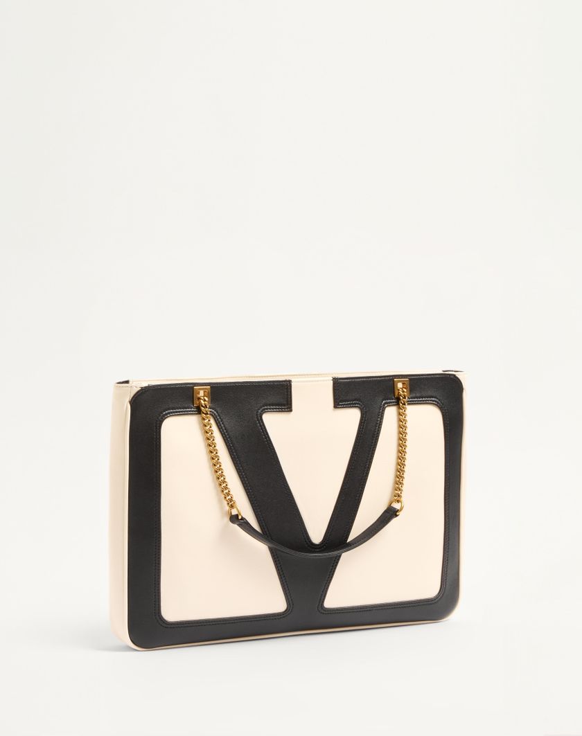 Valentino Handbags Borsa Shopping Media Valentino Garavani Viva Superstar In Nappa per Donna in Nero/marrone | Valentino IT Negozio