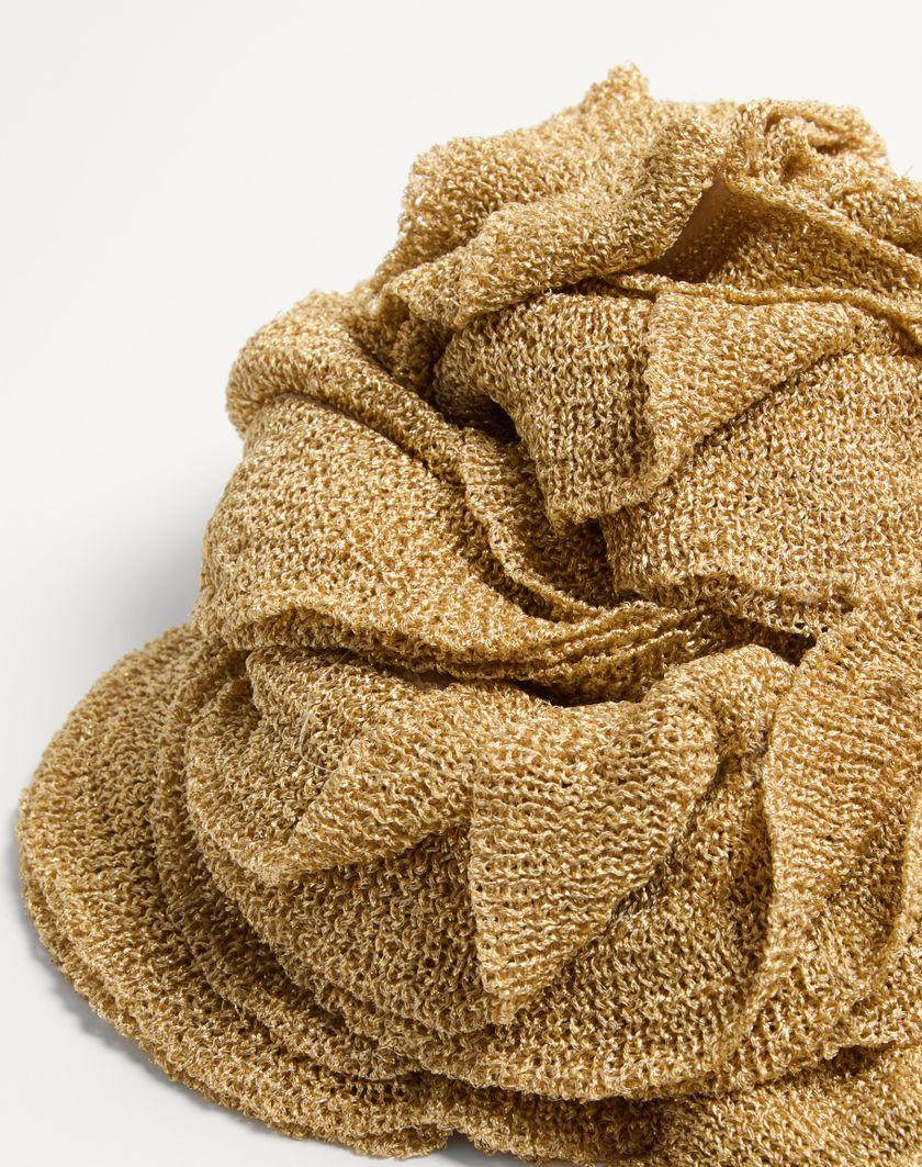 Valentino Handbags Sciarpa Knitted In Lurex per Donna in Oro | Valentino IT 2025