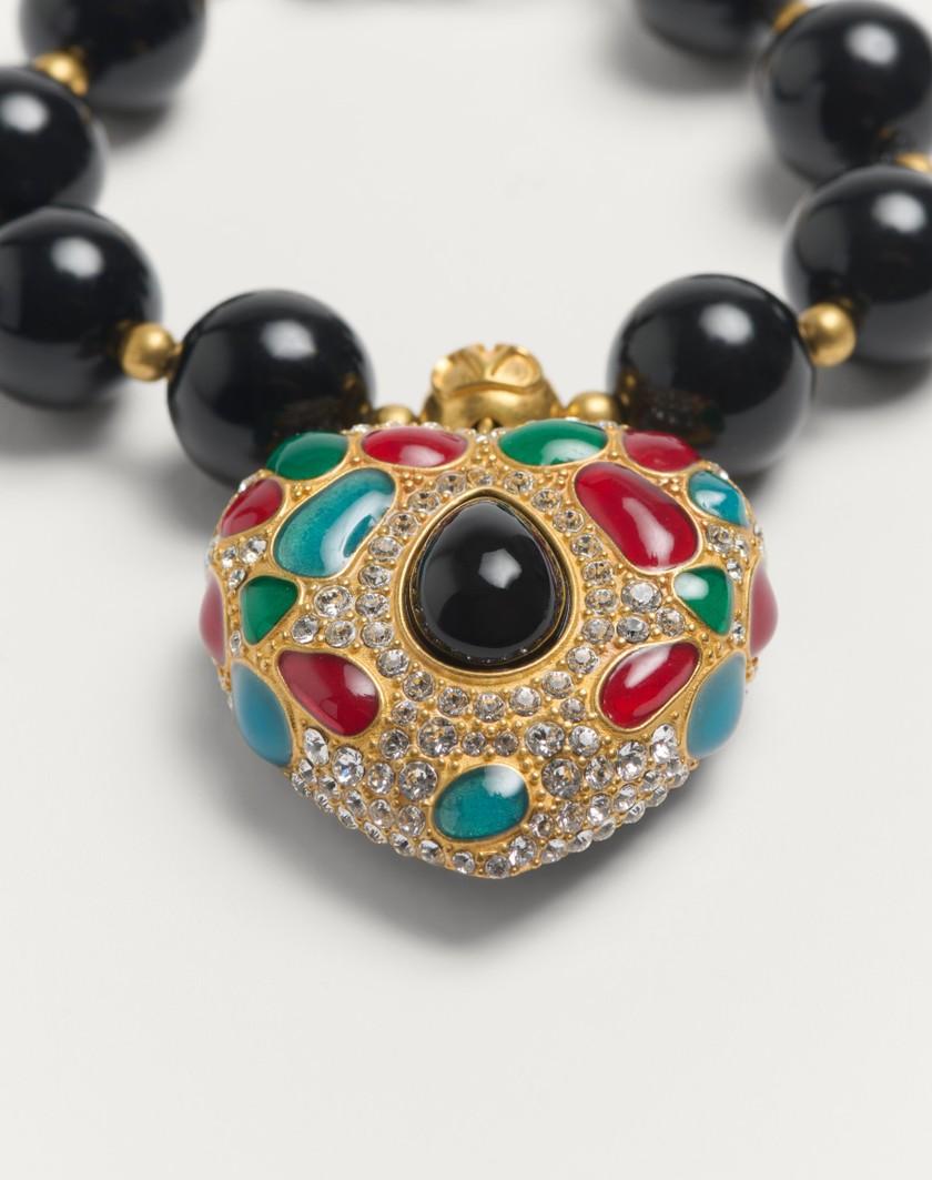Valentino Handbags Bracciale Coeur Royal In Metallo Resina Smalto per Donna in Multicolor | Valentino IT Italia