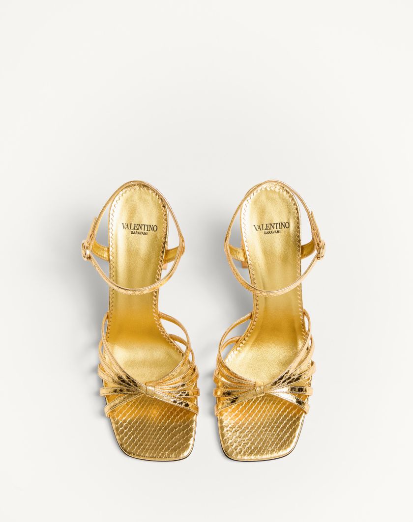 Valentino Handbags Sandalo Preshoes In Ayers Laminato Con Cristalli 90mm per Donna in Oro/crystal | Valentino IT Fino Al -60%