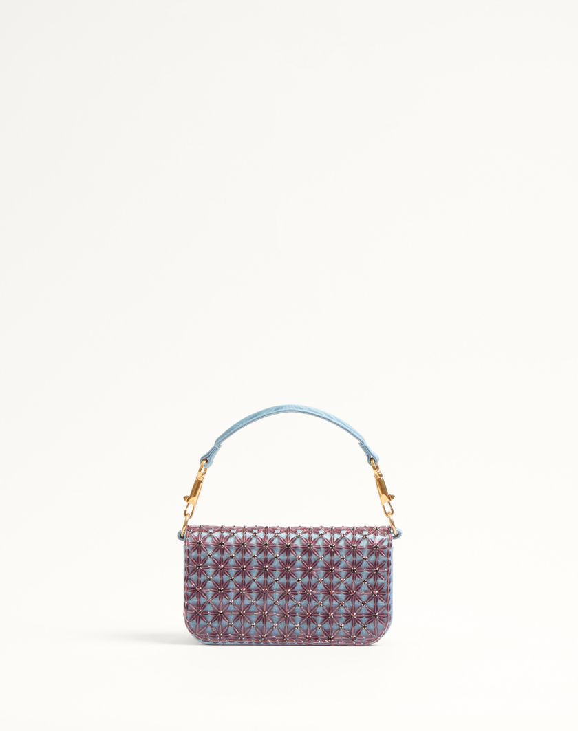Valentino Handbags Borsa Piccola A Spalla Valentino Garavani Locò Ricamata Con Logo Gioiello per Donna in Ametista/cloudy Blue | Valentino IT Shopping Online