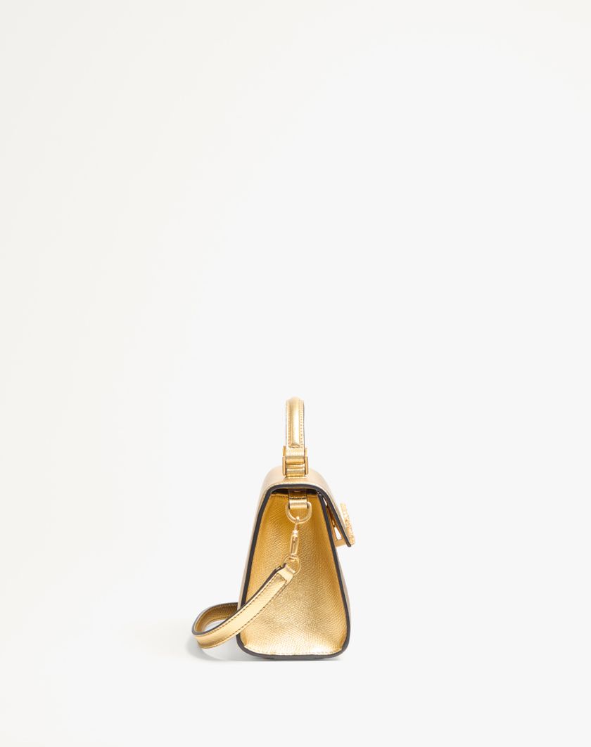 Valentino Handbags Borsa A Mano Mini Valentino Garavani Vsling In Vitello Granato Laminato Con Logo Gioiello per Donna in Antique Brass | Valentino IT Prezzo Ridotto
