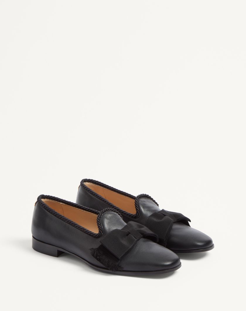 Valentino Handbags Mocassino Bowow In Pelle per Uomo in Nero | Valentino IT Online