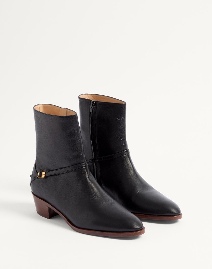 Valentino Handbags Stivaletto Pat In Capretto per Uomo in Roasted Pecan | Valentino IT In Saldo