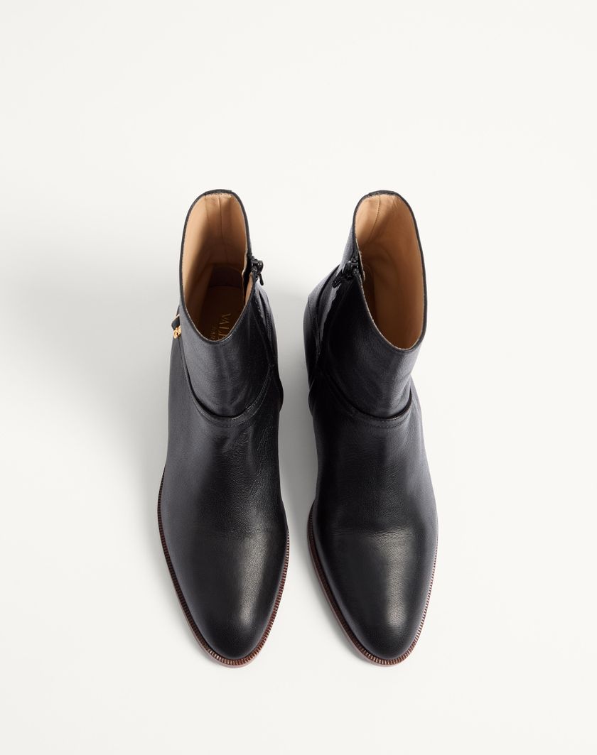 Valentino Handbags Stivaletto Pat In Capretto per Uomo in Roasted Pecan | Valentino IT In Saldo