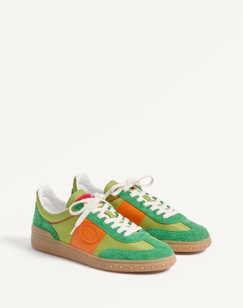 Valentino Handbags Sneaker Low Top Upvillage In Crosta E Nylon per Uomo in Green Briar/chartreuse/pumpkin/corallo | Valentino IT Fino Al -60%