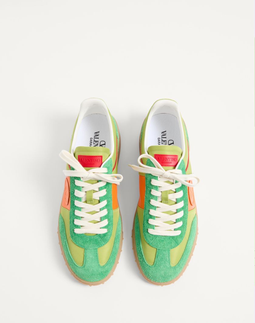 Valentino Handbags Sneaker Low Top Upvillage In Crosta E Nylon per Uomo in Green Briar/chartreuse/pumpkin/corallo | Valentino IT Fino Al -60%