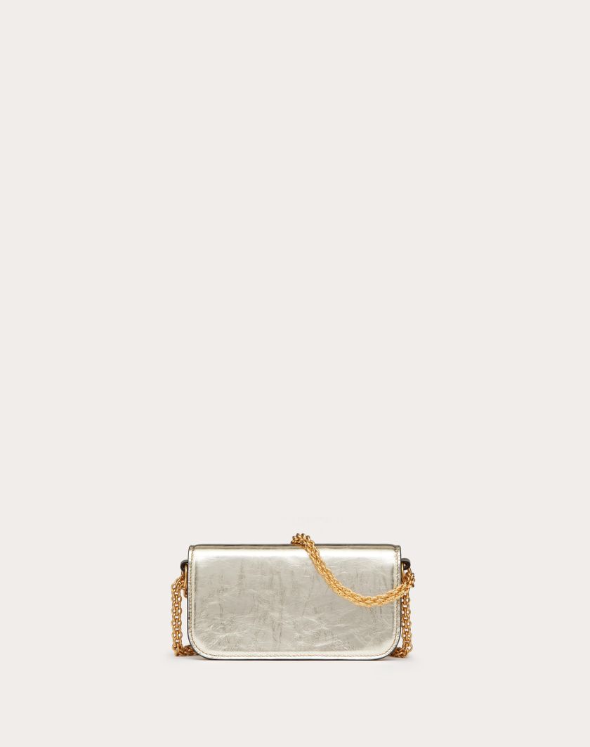 Valentino Handbags Borsa Piccola A Spalla Valentino Garavani Locò In Vitello Metallizzato per Donna in Platino | Valentino IT Hotsell