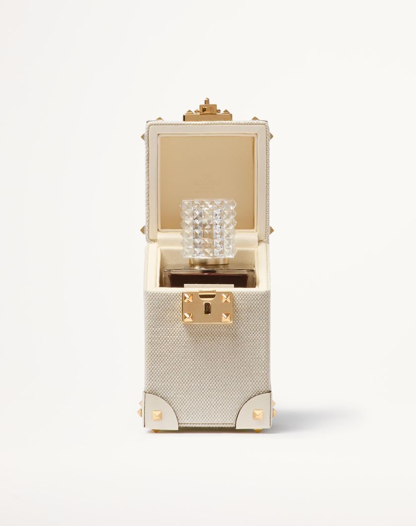 Valentino Handbags Astuccio Per Profumo 100 Ml Valentino Garavani In Canvas Pelle Di Vitello E Borchie In Metallo per Donna in Naturale/avorio | Valentino IT Italy