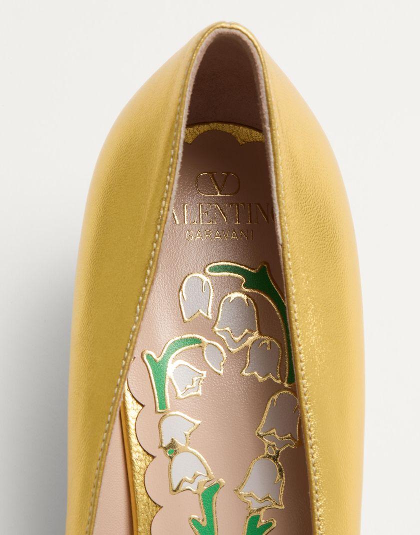Valentino Handbags Décolleté Bowow In Nappa Laminata 45mm per Donna in Oro | Valentino IT Promozione
