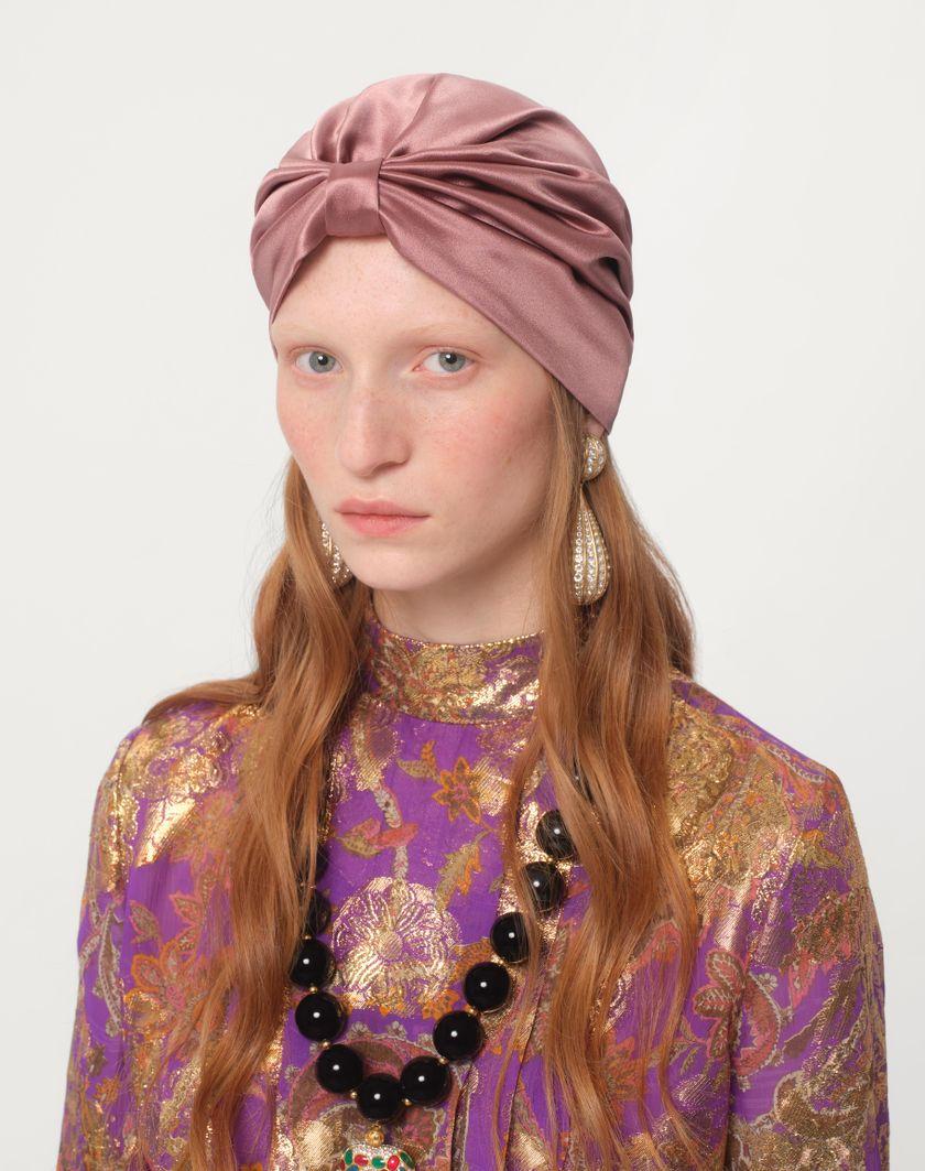 Valentino Handbags Turbante Foulard In Seta per Donna in Oro/rosa | Valentino IT Spedizione Gratuita