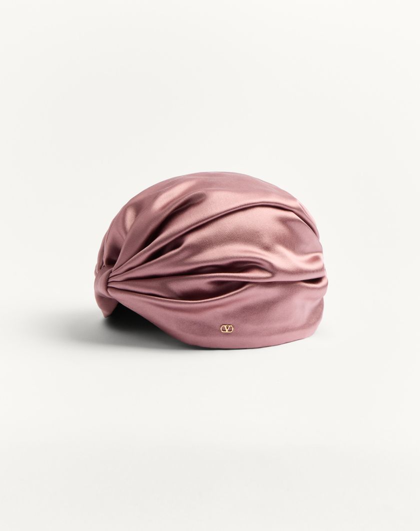 Valentino Handbags Turbante Foulard In Seta per Donna in Oro/rosa | Valentino IT Spedizione Gratuita