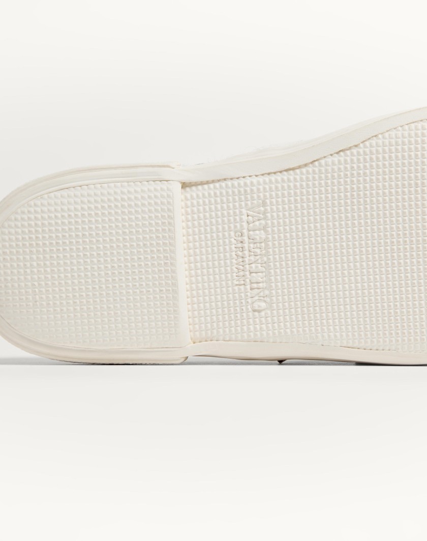 Valentino Handbags Sneaker Bay By Bay In Tessuto Jacquard Apres L'hiver per Donna in Avorio | Valentino IT Shopping Online