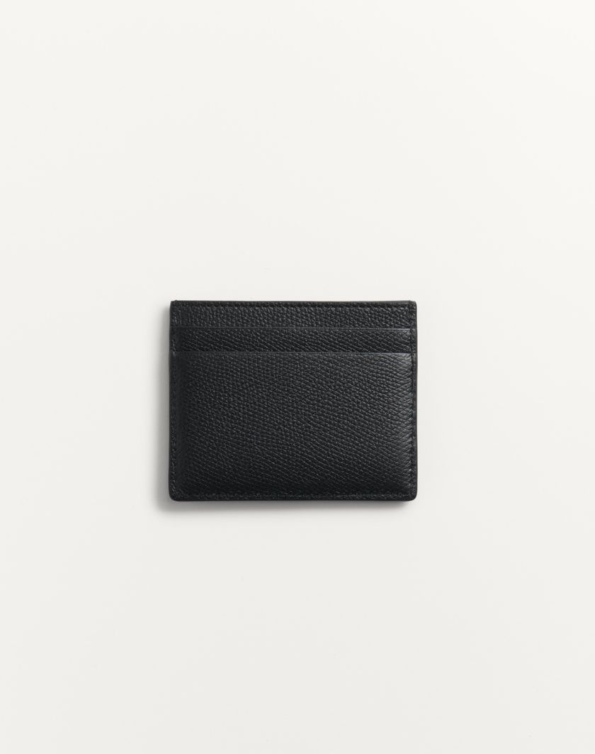 Valentino Handbags Portacarte Vlogo Signature In Vitello Granato per Uomo in Nero | Valentino IT Sconto