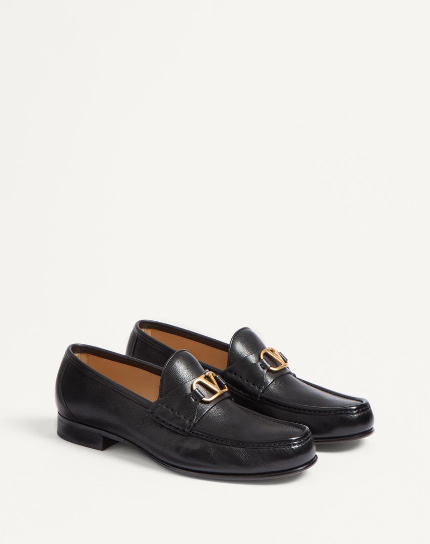 Valentino Handbags Mocassino Vlogo Signature In Bufalo per Uomo in Nero | Valentino IT Offerta