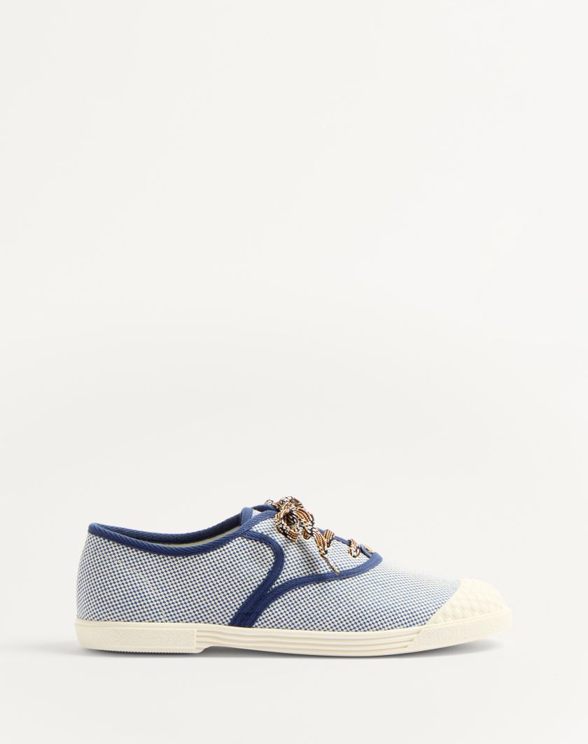 Valentino Handbags Sneaker Bay By Bay In Tessuto per Uomo in Bianco/baltique | Valentino IT