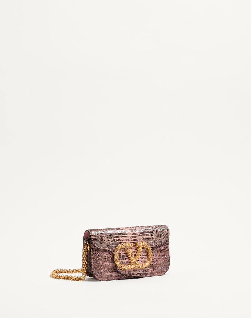 Valentino Handbags Borsa Piccola A Spalla Valentino Garavani Locò In Tejus Con Logo Gioiello per Donna in Verde | Valentino IT Soddisfazione Garantita