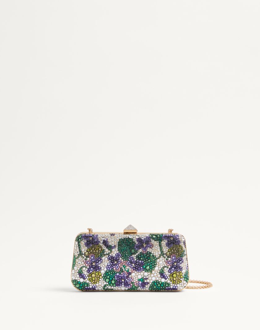 Valentino Handbags Minaudiere Carry Secrets Con Strass Motivo Floreale per Donna in Multicolor | Valentino IT