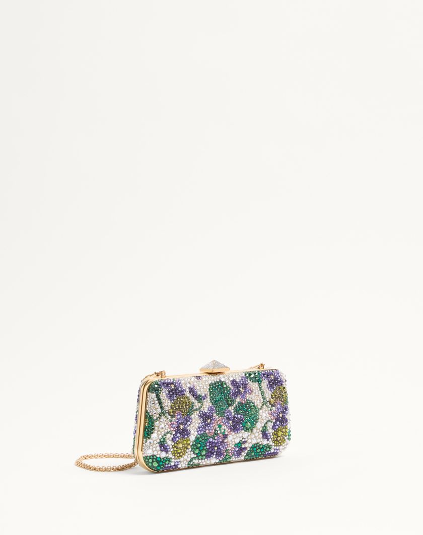 Valentino Handbags Minaudiere Carry Secrets Con Strass Motivo Floreale per Donna in Multicolor | Valentino IT Shopping Online