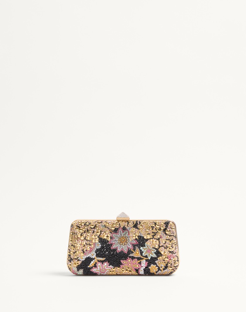 Valentino Handbags Minaudiere Carry Secrets Con Strass Motivo Apres L'hiver per Donna in Multicolor | Valentino IT Novità